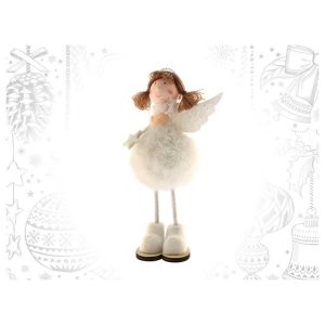 Angel  blanco estrella pie navideño Dekora Xmas