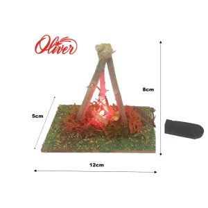 Fogata eléctrica mini led para belén navideño Oliver