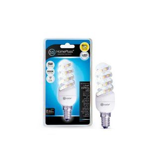 Lámpara Espiral led 5W 500Lm E14 6000K HomePluss