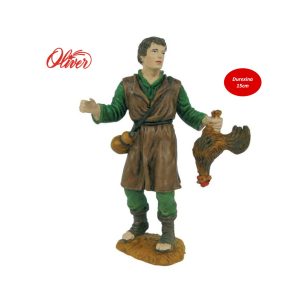 Figura de Pastor con gallo 15cm Eco Card Oliver