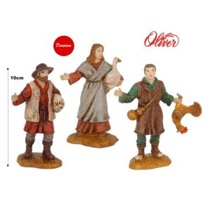Set de figuras de pastores 10cm Oliver 3uds
